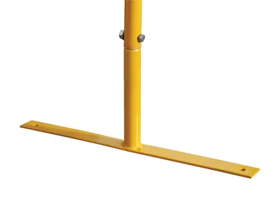 Vestil PRAIL-102-Y-FF crowd control interlocking barrier shown from an alternate angle