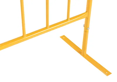 Vestil PRAIL-48-Y-FF crowd control interlocking barrier shown from an alternate angle