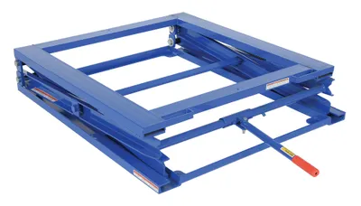 Vestil Steel Adjustable Pallet Stand 45-3/4 In. x 40-1/2 In. x 9 In. 5000 Lb. Capacity Blue