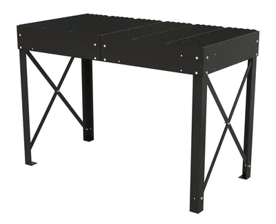 Vestil Steel Personnel Work Platform 60 In. Tall 36 In. x 72 In. Black