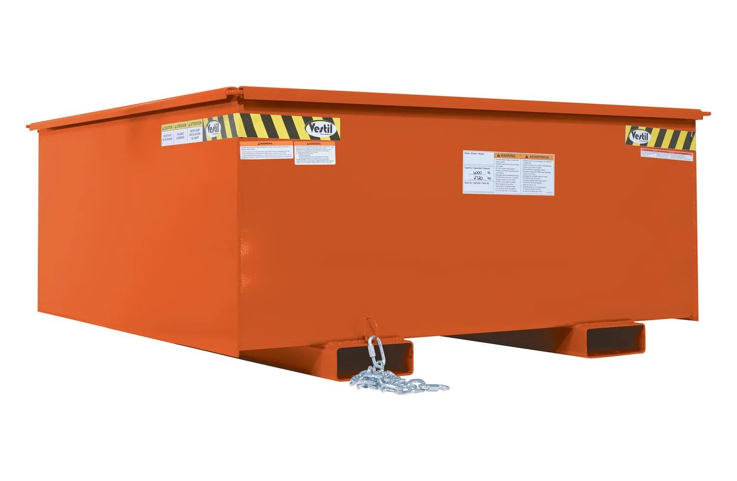 Vestil R-125-HD-OR rotational box hopper