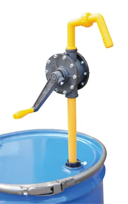 Vestil RP-90R rotary drum pump shown from an alternate angle