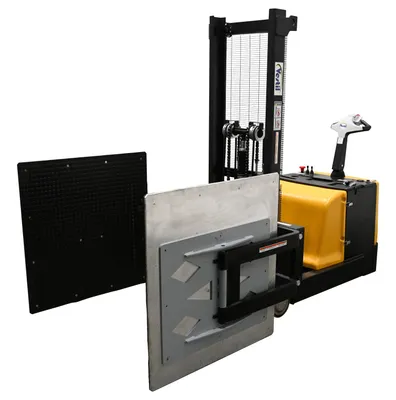 Vestil Counter Balanced Powered 27 In. - 51 In. Bale Clamp Lifter 800 Lb. Capacity Black/Yellow
