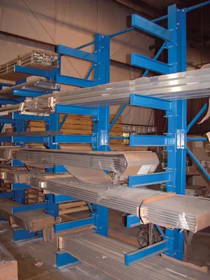 Vestil SAC-1212 structural cantilever racking shown from an alternate angle