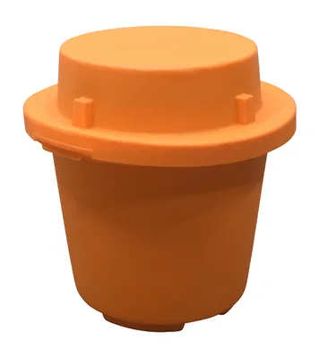 Vestil SCC-65-OR overpack container shown from an alternate angle