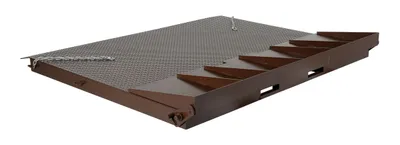 Vestil Steel Heavy Duty Container Ramp 84 In. Width 15,000 Lb. Capacity Brown