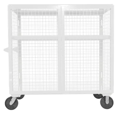 Vestil Welded Steel Expanded Metal Security Cart 30 In. x 60 In. 2,000 Lb. Capacity White