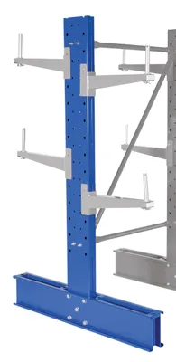 Vestil Steel Standard Cantilever Double Upright 6 Ft. Height 12 In. Arm Use Length 11,000 Lb. Capacity Blue