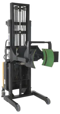 Vestil SL-118-PDGR semi-electric powered drum gripper shown from an alternate angle
