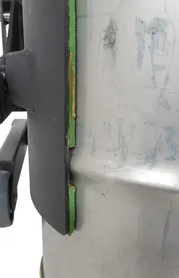 Vestil SL-118-PDGR semi-electric powered drum gripper shown from an alternate angle