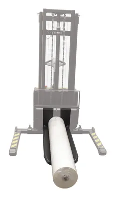 Vestil Steel Roll Fork Attachment For Narrow Mast Stacker Models Black