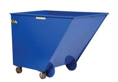 Vestil Steel Portable Dump Truck 1 Cubic Yard 27 Cubic Feet 1,500 Lb. Capacity Blue