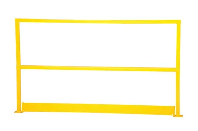 Vestil Steel Safety Handrail with Toe Board 62-1/2 In. x 4 In. x 42 In. Yellow