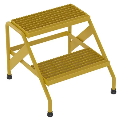 Vestil Aluminum 2 Step Stand 500 Lb. Capacity Yellow