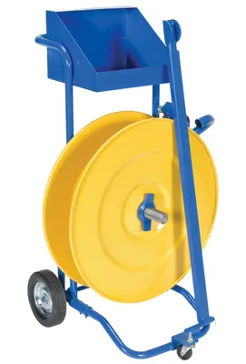 Vestil Steel Manual Pallet Probe Strapping Cart Blue / Yellow