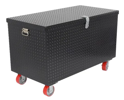 Vestil Steel Tread Plate Toolbox with Casters 36 In. x 60 In. 3,000 Lb. Capacity Black
