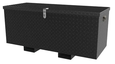 Vestil Steel Tread Plate Toolbox with Fork Pockets 36 In. x 60 In. 3,000 Lb. Capacity Black