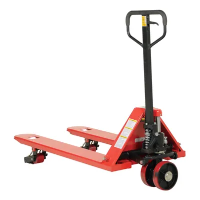 Vestil SW-PJ side winder pallet truck shown from an alternate angle