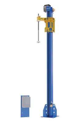 Vestil Steel Retrofit Power Mast Wrap Machine 80-13/16 In. Wrap Height Blue / Yellow