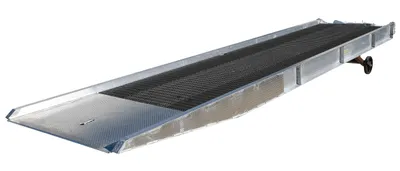 Vestil Aluminum/Steel Yard Ramp Grating 74 In. x 30 Ft. 25,000 Lb. Capacity Silver