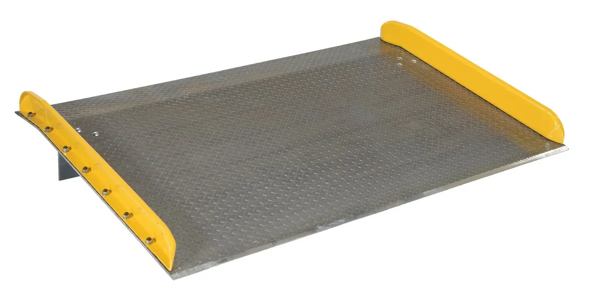 Vestil TAS-20-7272 aluminum truck dockboards with steel safety curb