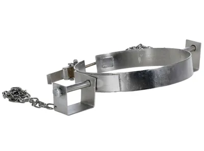 Vestil TDR-30-SS tilting drum ring shown from an alternate angle