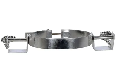 Vestil TDR-30-SS tilting drum ring shown from an alternate angle