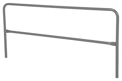 Vestil Steel Safety Railing 10 Ft. Length Gray Semi Gloss