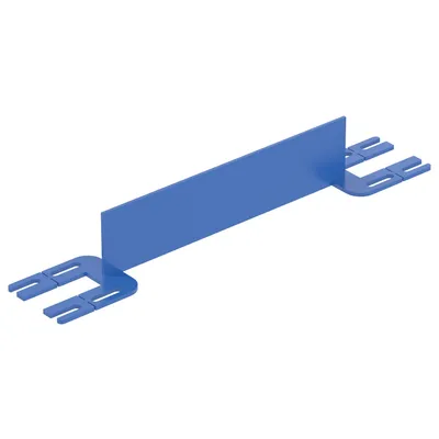 Vestil Steel Toe Board For Pipe Safety Railing 2 Ft. Length Blue