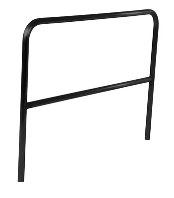 Vestil Steel Safety Railing 5 Ft. Length Black
