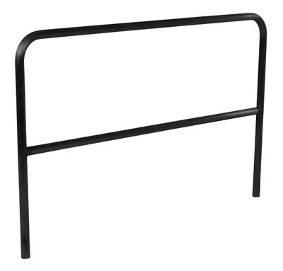 Vestil Steel Safety Railing 6 Ft. Length Black