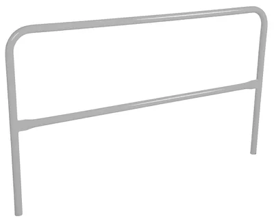 Vestil Steel Safety Railing 6 Ft. Length Silver