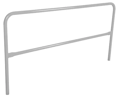 Vestil Steel Safety Railing 7 Ft. Length Silver