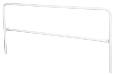 Vestil Steel Safety Railing 8 Ft. Length White