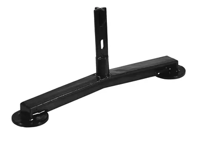 Vestil Steel Pipe Railing Barricade Base With Feet Black