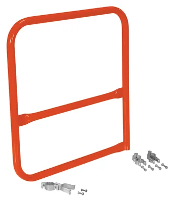 Vestil Steel Pipe Safety Railing Gate B-Shaped 36 In. x 36 In. Orange