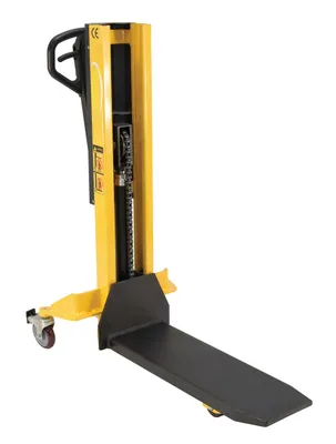 Vestil Steel Single Fork Skid Positioner Lifter 600 Lb. Capacity Yellow / Black