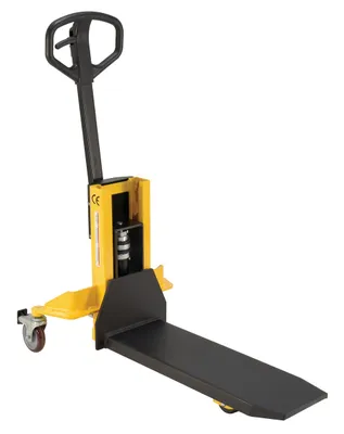 Vestil Steel Single Fork Skid Positioner Lifter 800 Lb. Capacity Yellow / Black