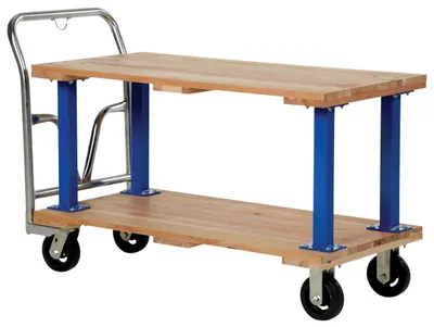 Vestil VHPT/D-2448 double & triple decker hardwood platform cart