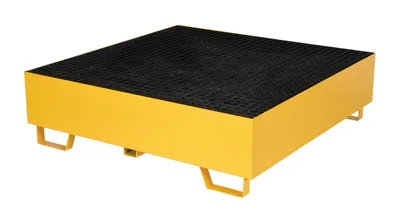 Vestil VSRB-YL-4 vertical steel retention basin shown from an alternate angle