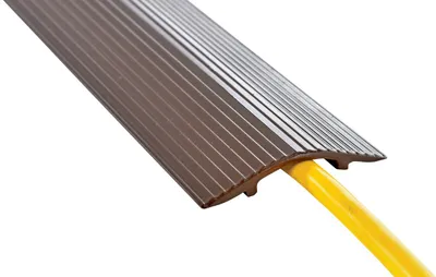 Vestil WR-36-BRN extruded aluminum hose & cable crossover shown from an alternate angle