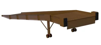 Vestil Steel Yard Ramp Mechanical Dock Leveler 72 In. x 36 Ft. 16,000 lb. Capacity Earth Tone Brown