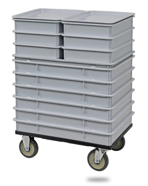 Quantum FSB-MD3LP3LGY Pizza Dough Box Kit, 18"W x 25-5/8"L x 9"H, Gray