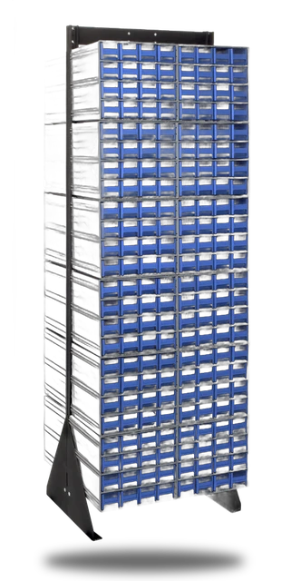 Quantum QIC-270-161BL Double-Sided Interlocking Storage Cabinets Floor Stand, 24"D x 23-5/8"W x 75"H, Black