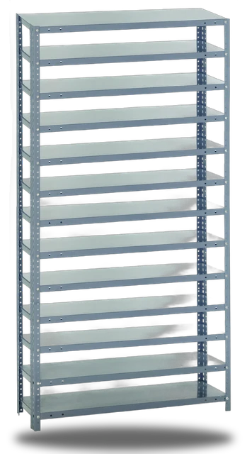 Quantum 2475-000 Shelving Unit, 24"D x 36"L x 75"H, 400 lb capacity, Galvanized