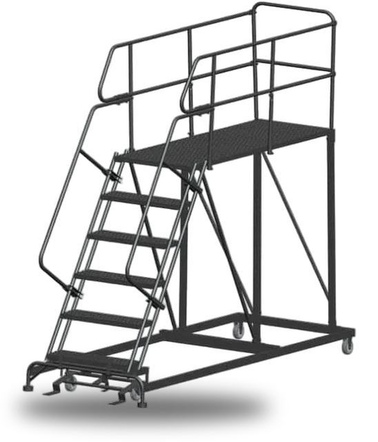 Ballymore 6-Step Single Entry Work Platform, 72" deep platform, 38" base