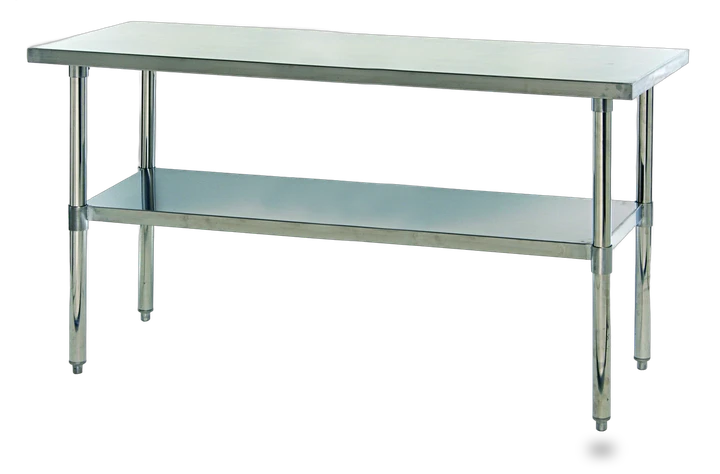 Quantum MSST-2472U Mobile Work Table, 72"W x 24"D x 39"H, Stainless