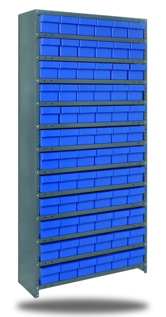 Quantum CL2475-603BL Shelving Unit, 24"D x 36"L x 75"H, 400 lb capacity, Galvannized