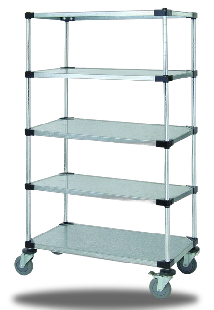 Quantum M2460SS47-5 Mobile Cart, 60"W x 24"D x 80"H, 1200 lb capacity, Stainless