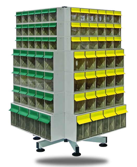 Quantum QTB-SPIN148 Tip Out Bin Spinner, 37"W x 48"H, 700 lb capacity, Gray